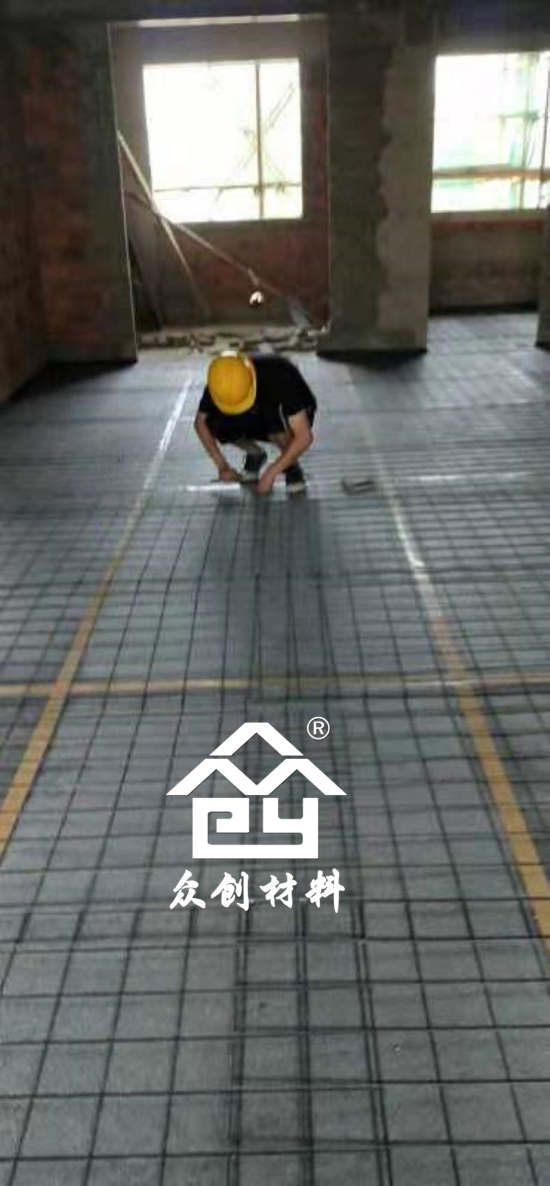 HKS改(gai)性聚丙(bing)烯保溫(wen)隔聲闆(pan)現場施(shi)工現場(chang)-鋪設鋼(gang)絲網片(pian) HKS改性聚(ju)丙烯保(bao)溫隔聲(sheng)闆現場(chang)施工現(xian)場-鋪設(she)鋼絲網(wang)片