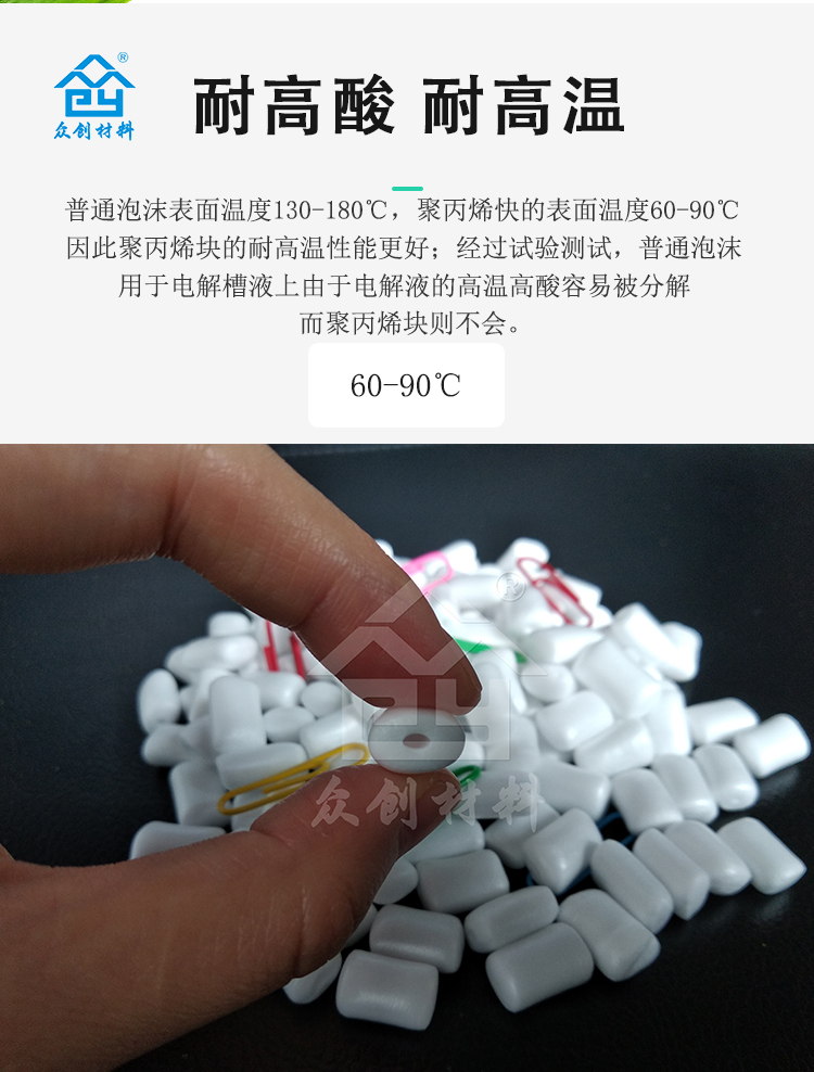 電解槽(cao)液保溫材(cai)料聚丙烯(xi)塊6